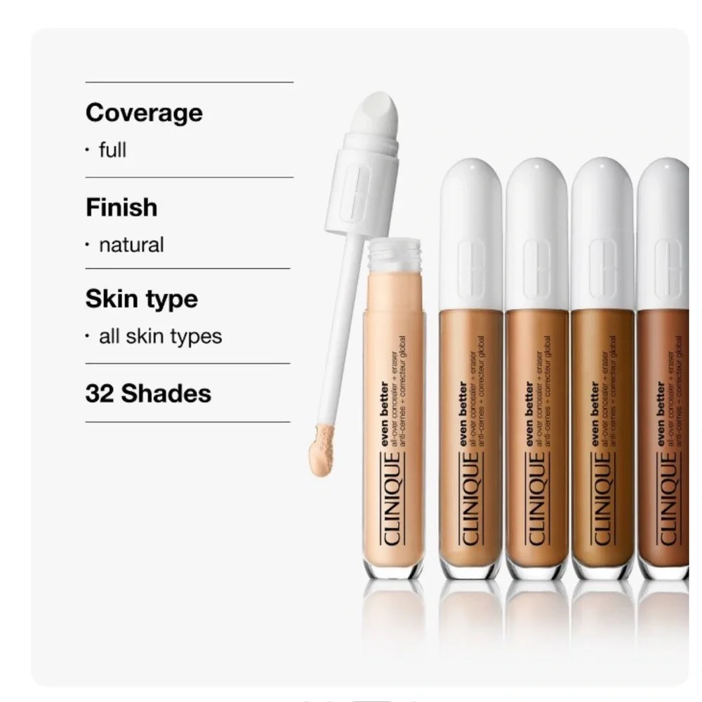 Clinique’s Even Better All-Over Concealer + Eraser  Color Corrector WN118 Amber